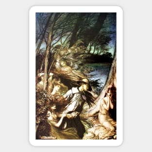 The Fairy Wife - Arthur Rackham Sticker